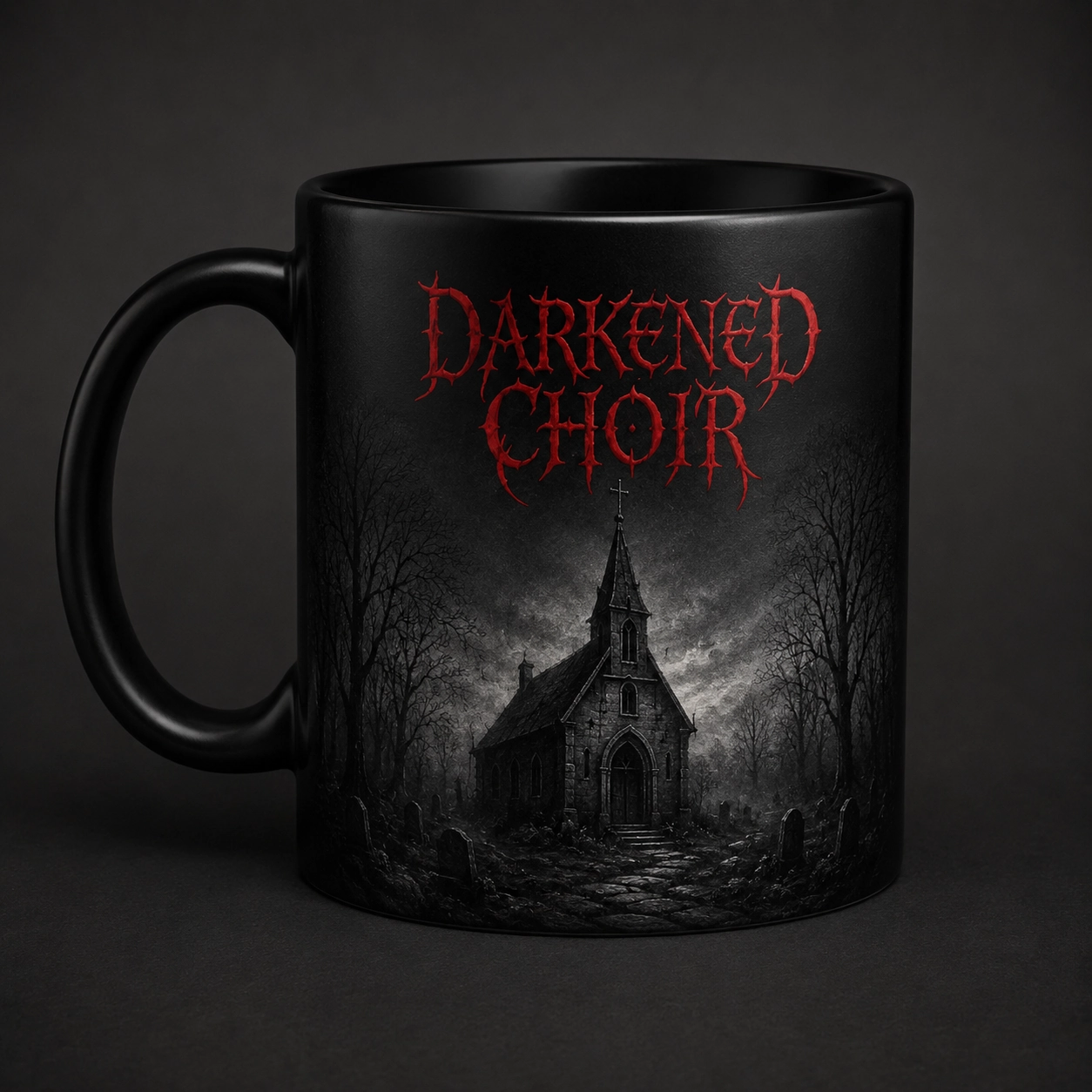 Chapel Black Mug